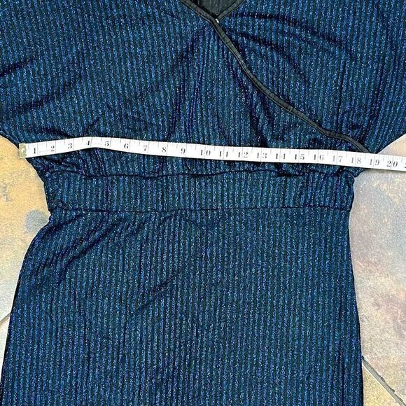 SHEIN Privé Surplice Neck Lantern Sleeve Bodycon Dress XL - Picture 4 of 11